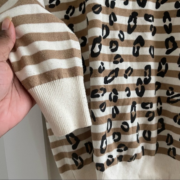 Animal print and striped sweater - Picture 9 of 9